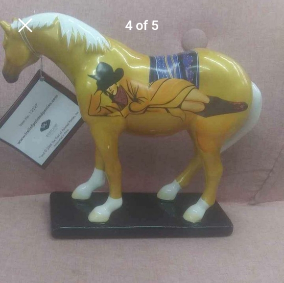 Painted Ponies Palomino Horse With Western Pinup Girl - Picture 5 of 7